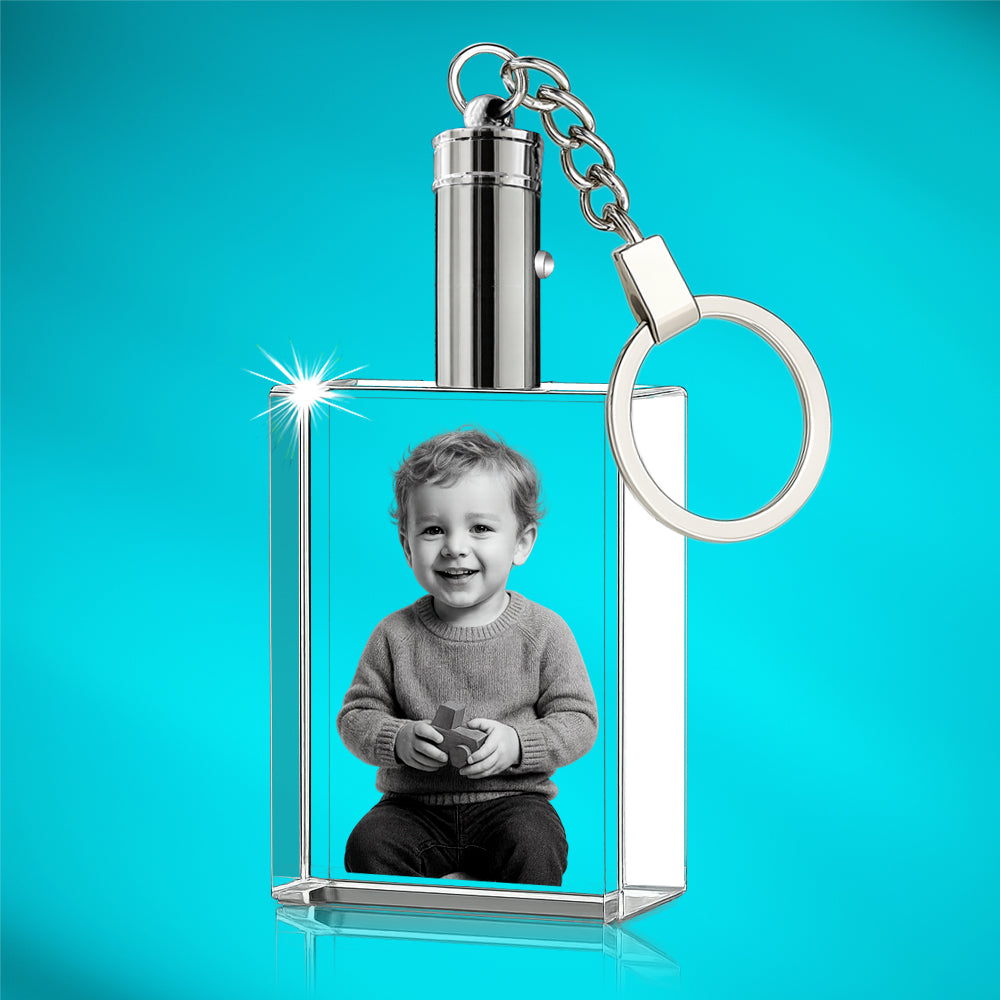 2D Crystal Photo Keychain
