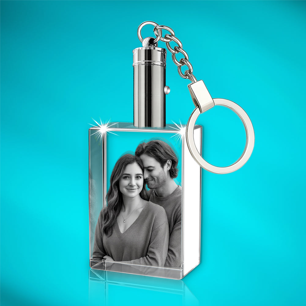 3D Crystal Photo Keychain