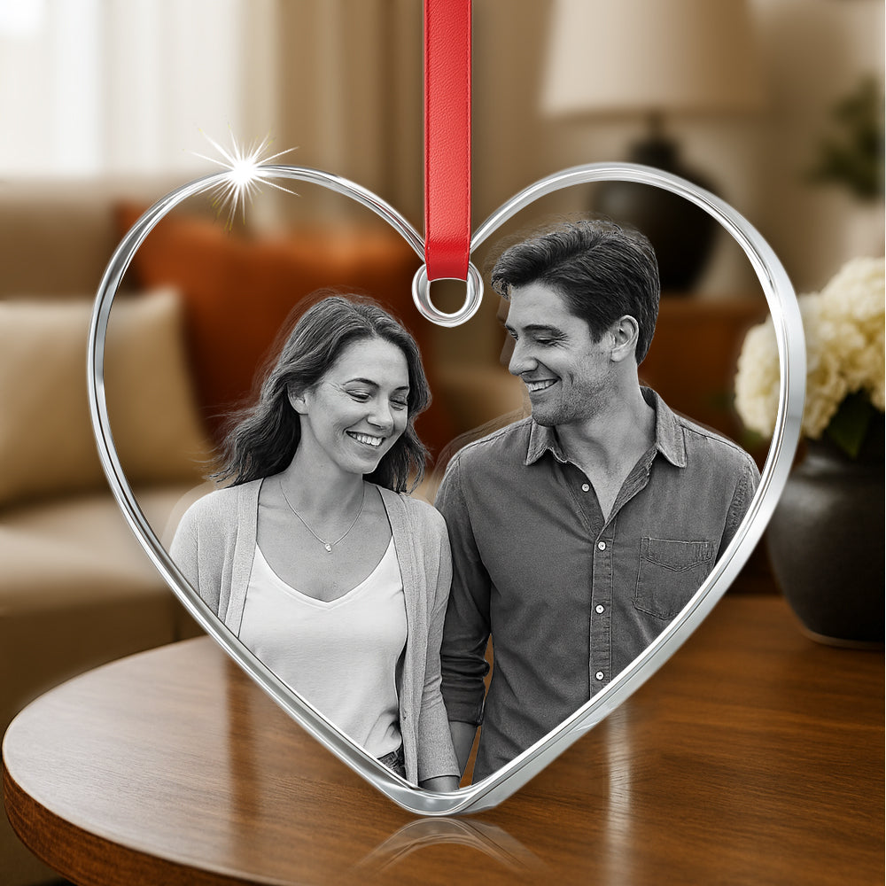 2D Crystal Heart Ornament