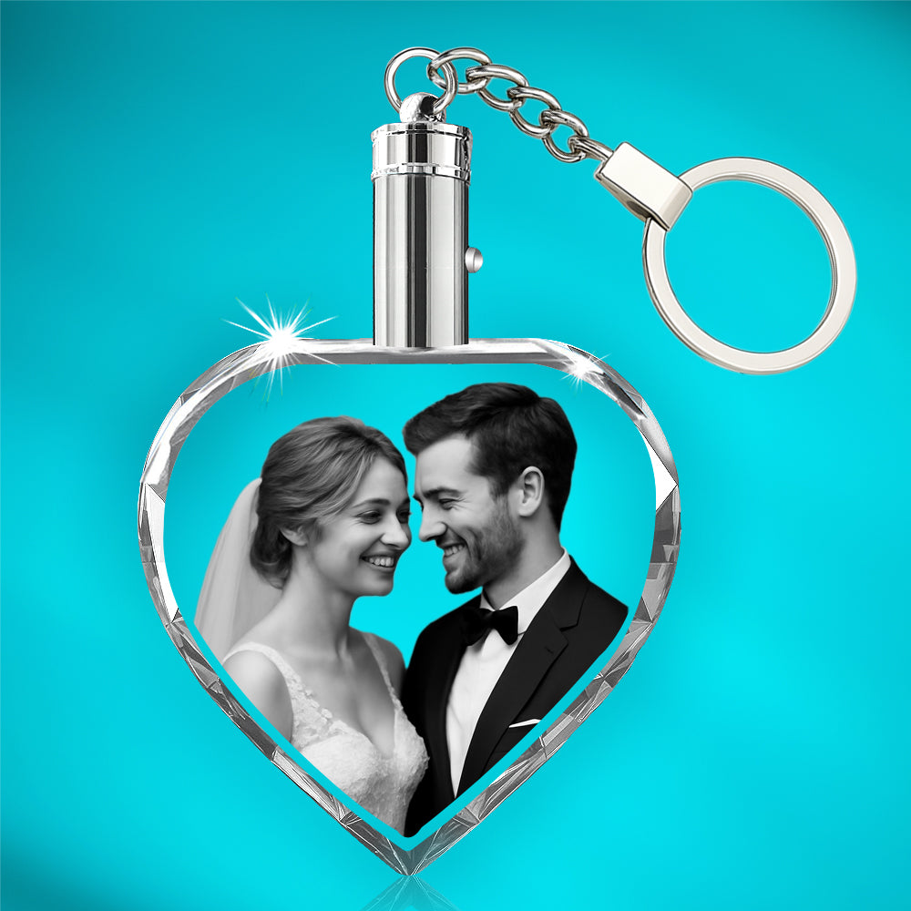 2D Crystal Heart Keychain