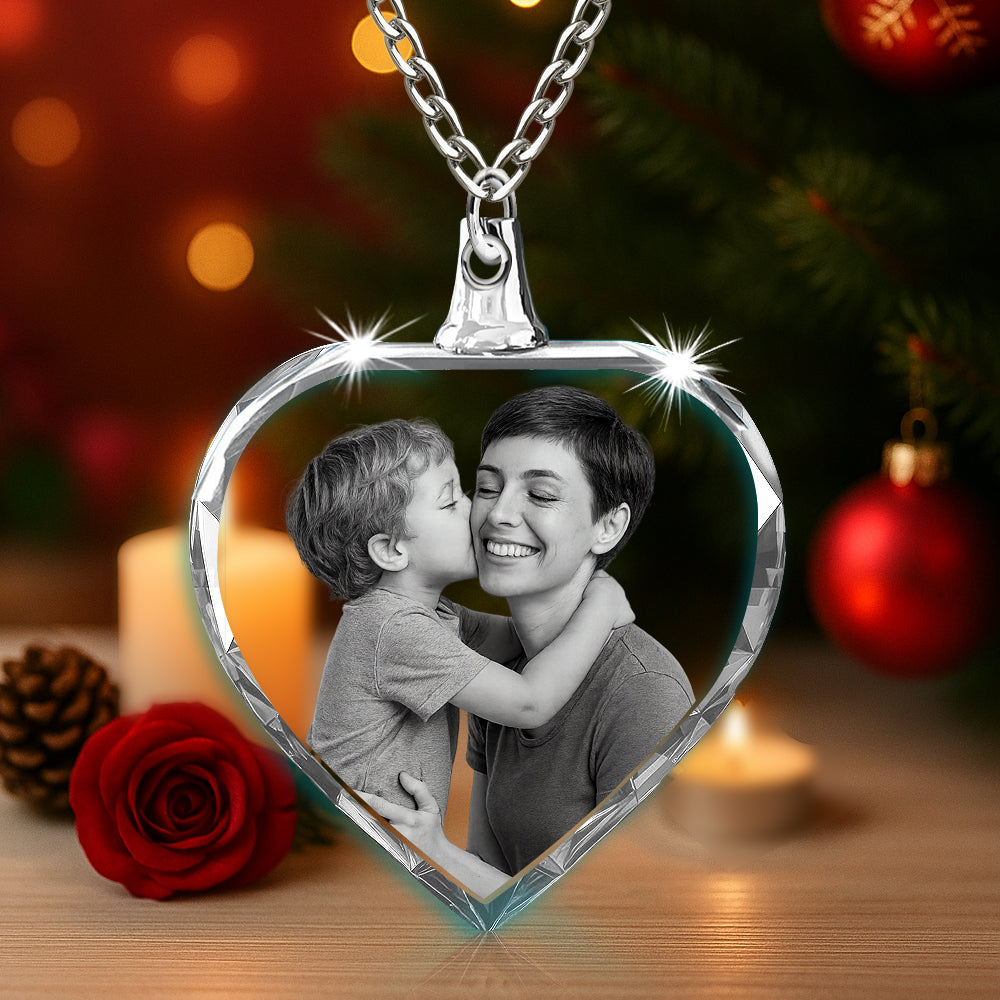 2D Crystal Heart Necklace