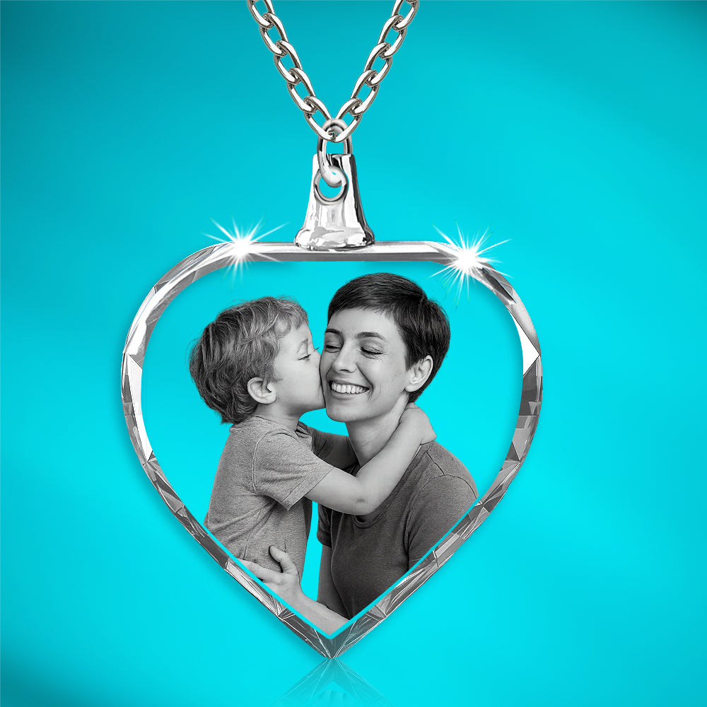 2D Crystal Heart Necklace