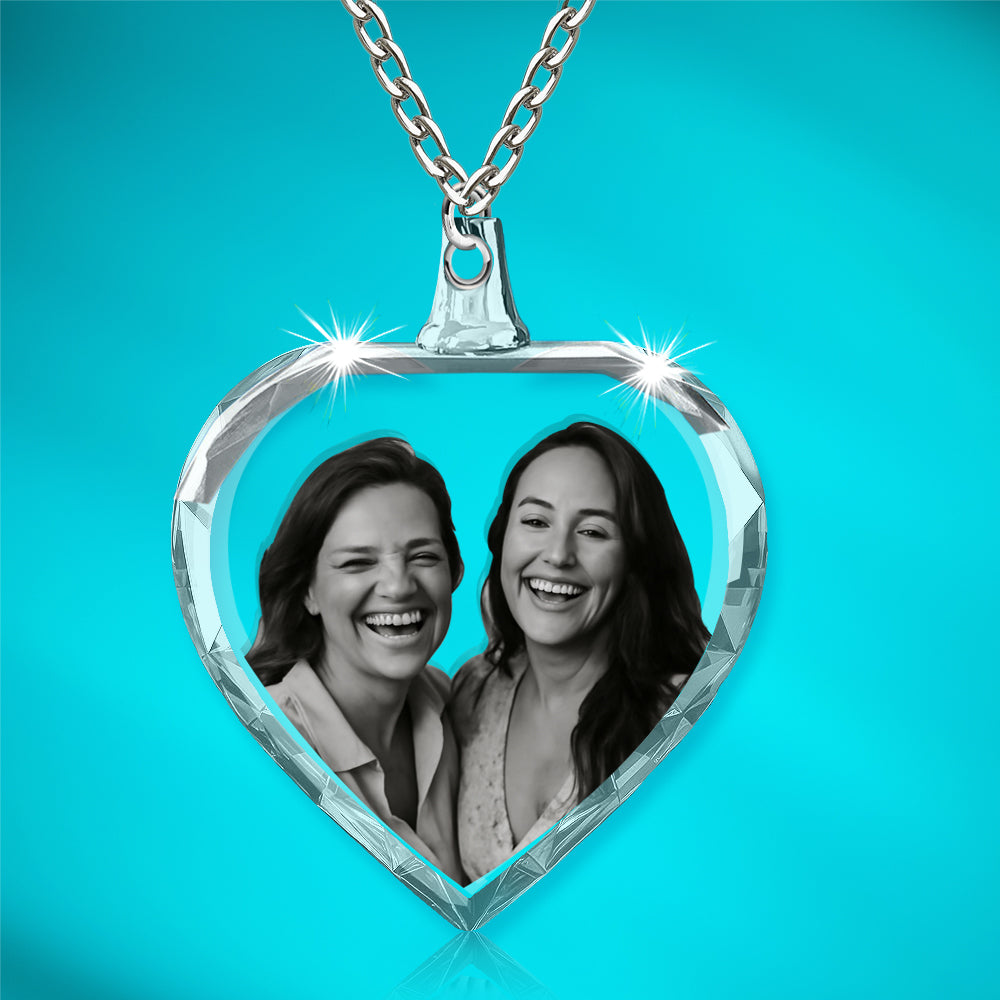 3D Crystal Heart Necklace