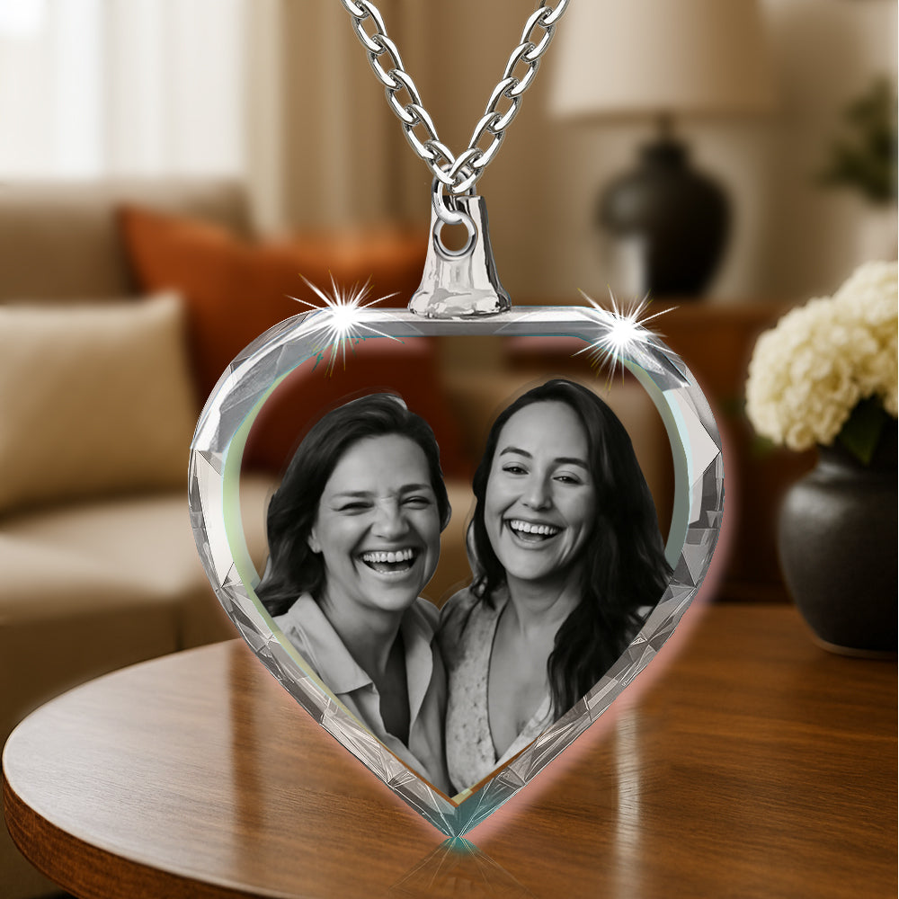 3D Crystal Heart Necklace