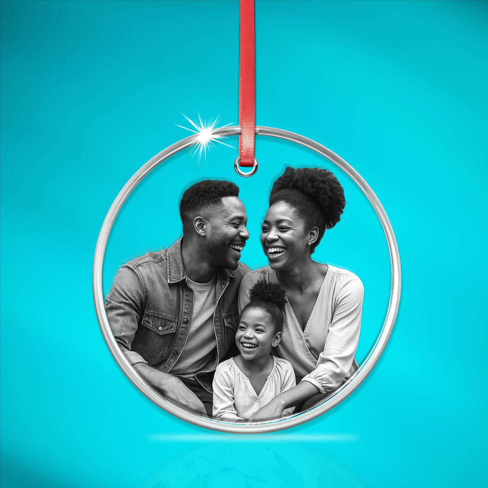 2D Crystal Round Ornament