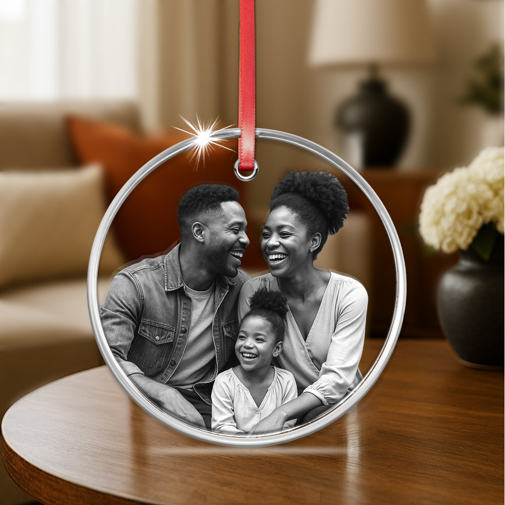 2D Crystal Round Ornament